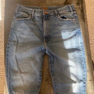 MOTHER Boot Cut Jeans in Medium Blue